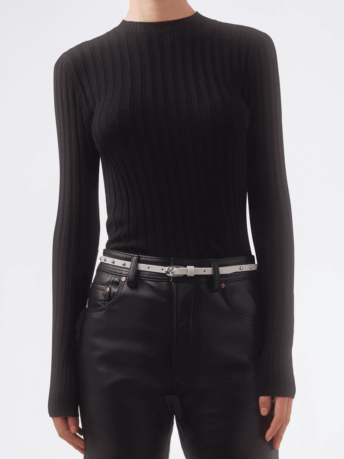 Aeyde Liam Studded Leather Belt