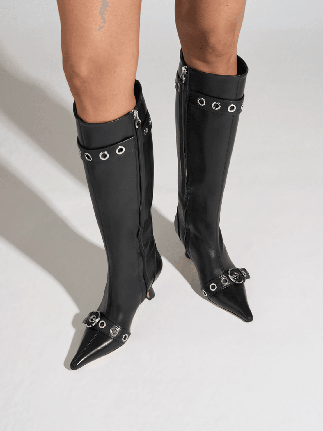Aeyde Vivian Eyelet High Boots