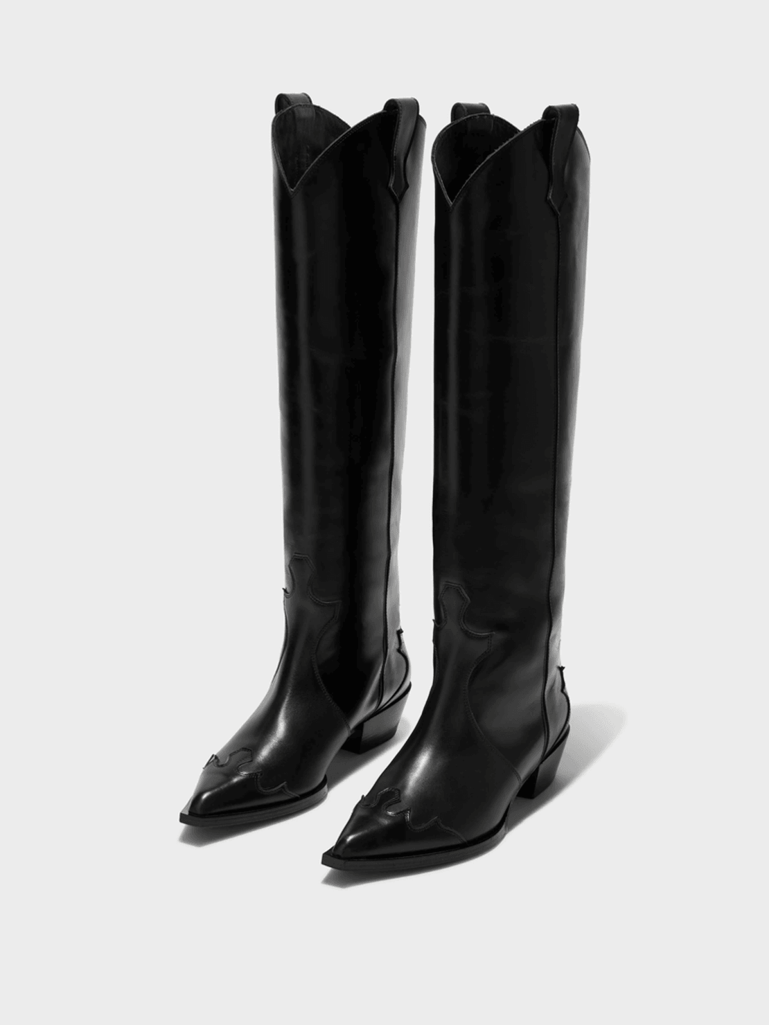 Aeyde Aruna Leather Knee-High Cowboy Boots