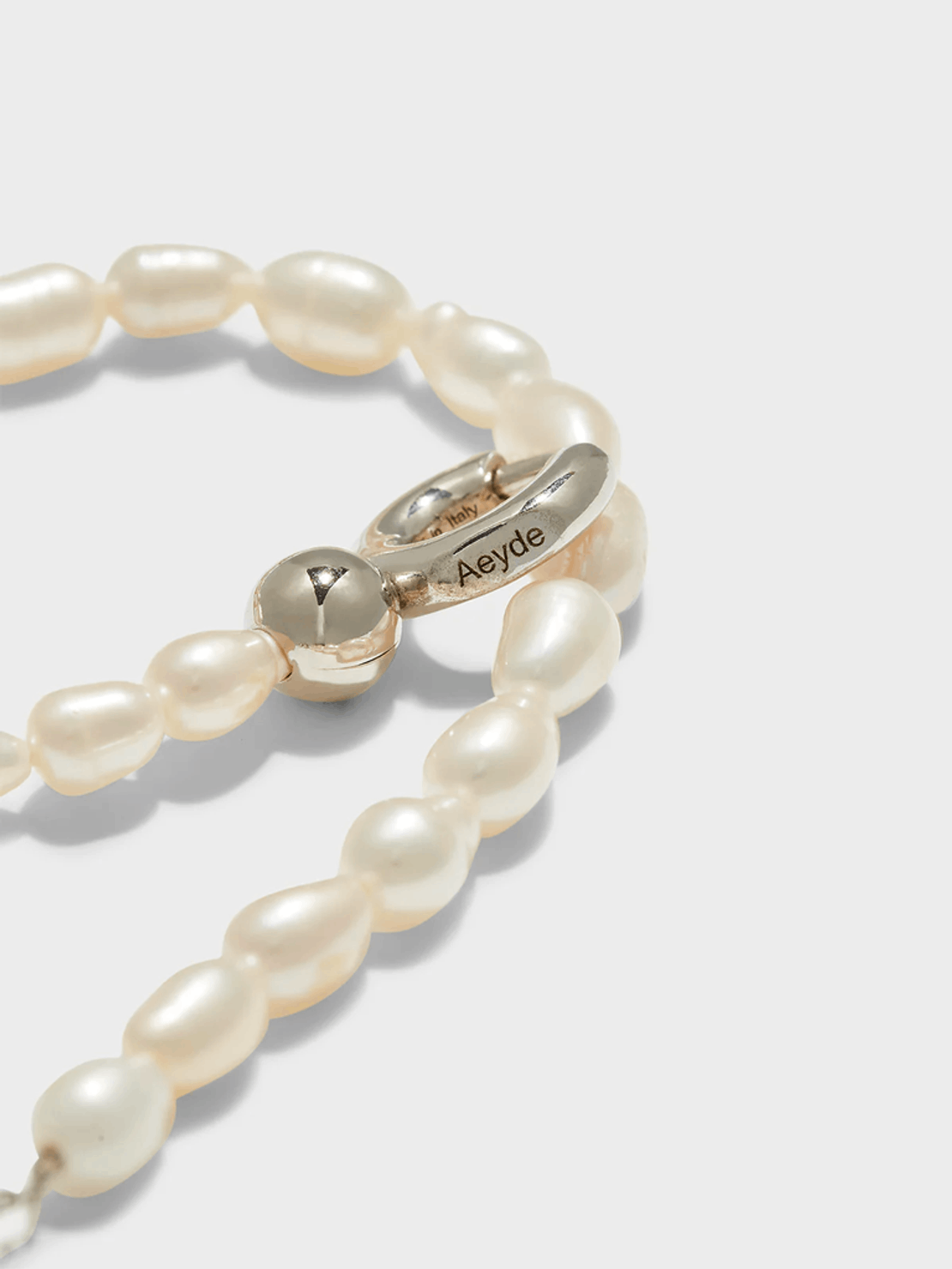 Aeyde Seth Pearl and Palladium-Plated Bracelet