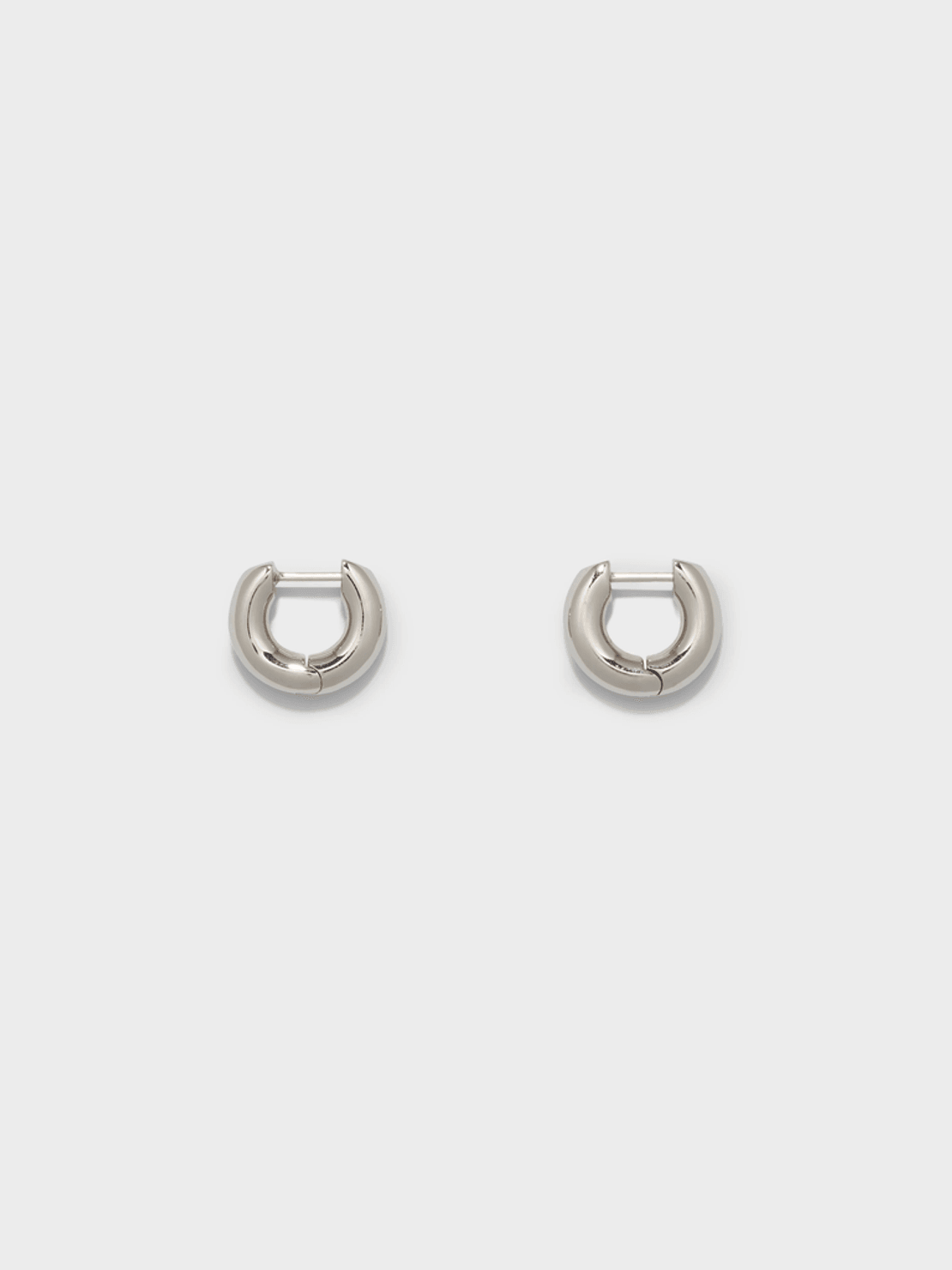 Aeyde Alaya Small Palladium-Plated Hoop Earrings