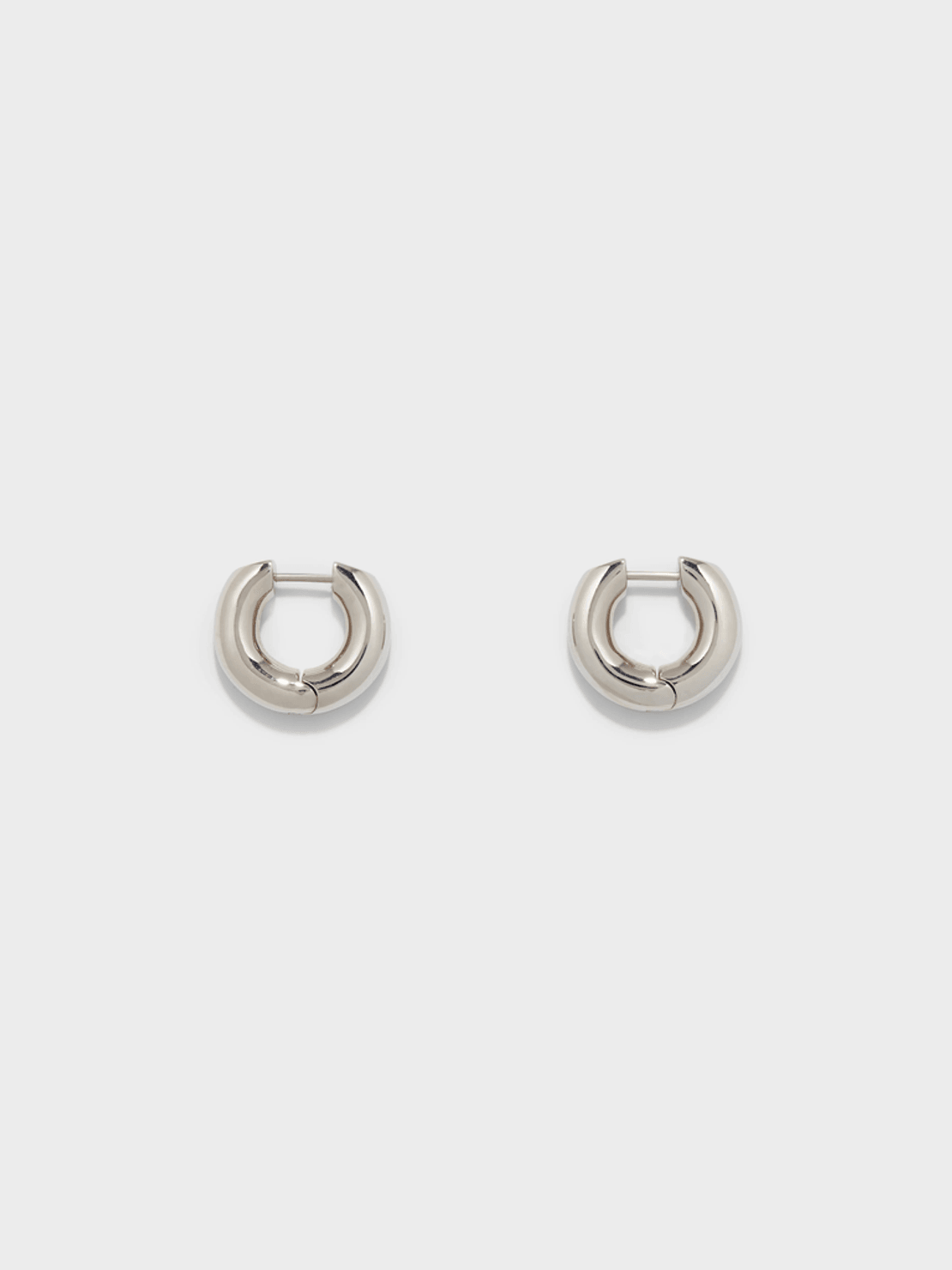 Aeyde Alaya Medium Palladium-Plated Hoop Earrings