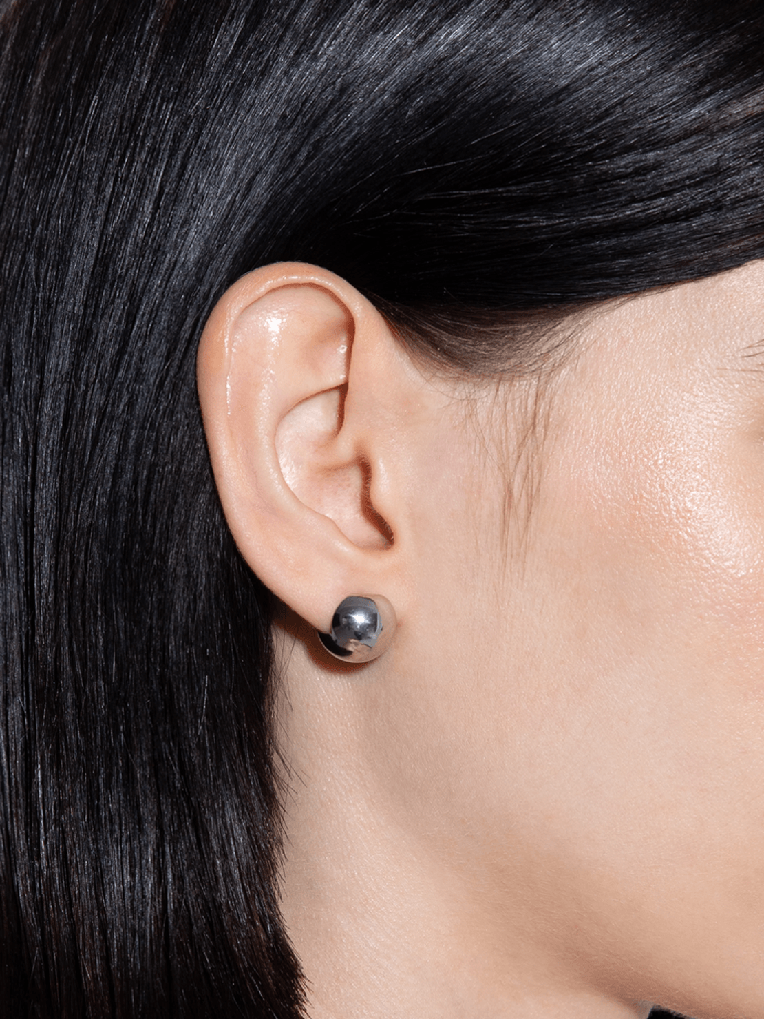 Aeyde Alice Small Palladium-Plated Earrings