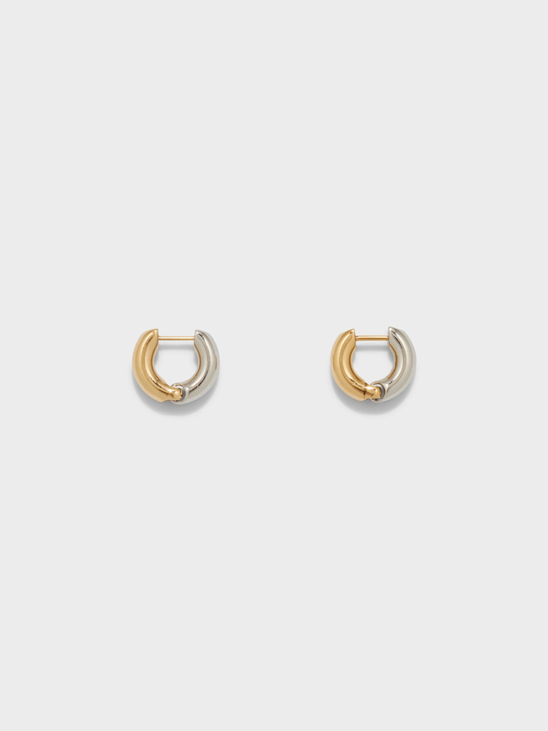 Aeyde Laurie Small 18kt Gold and Palladium-Plated Hoop Earrings