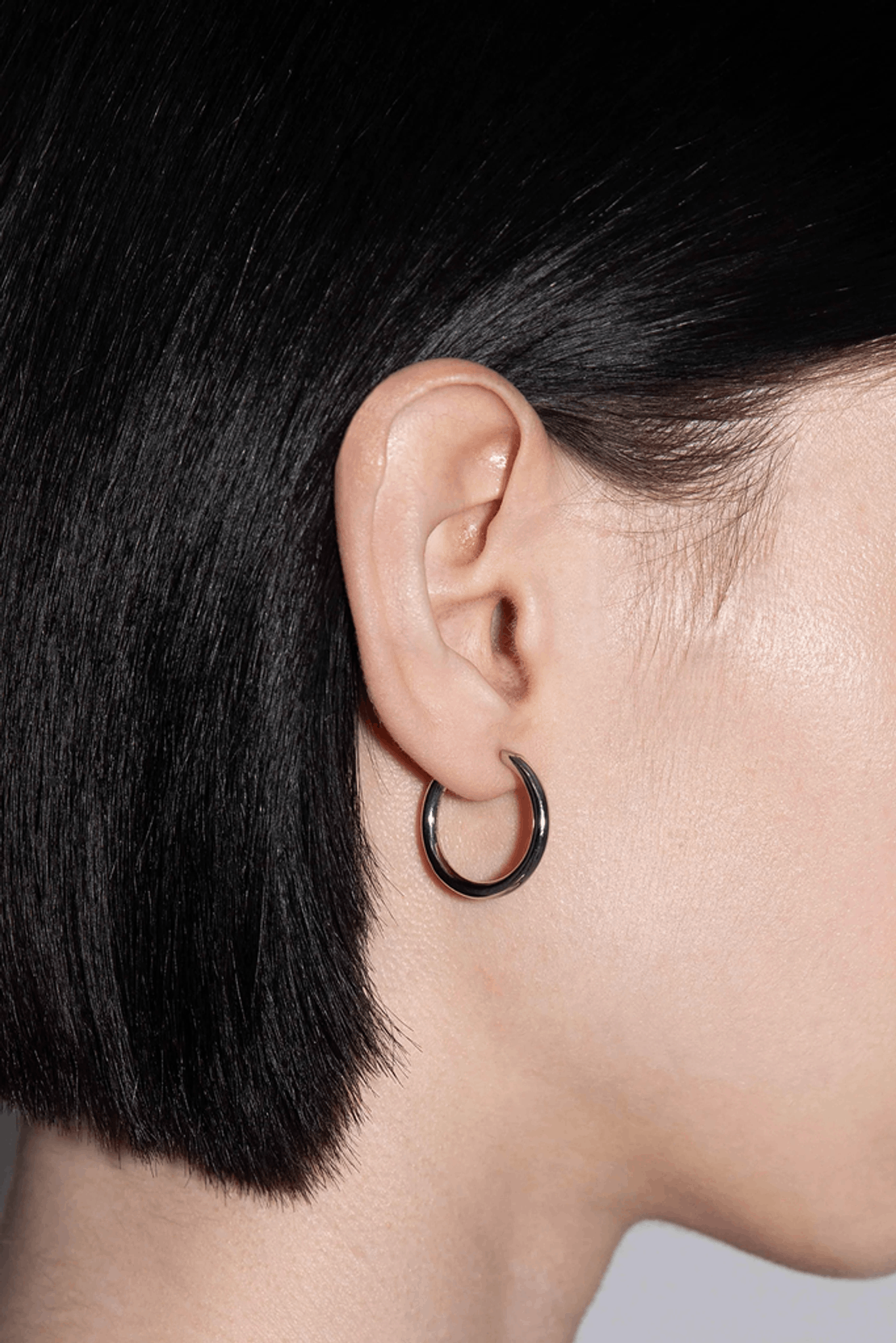 Aeyde Elona Medium Palladium-Plated Hoop Earrings