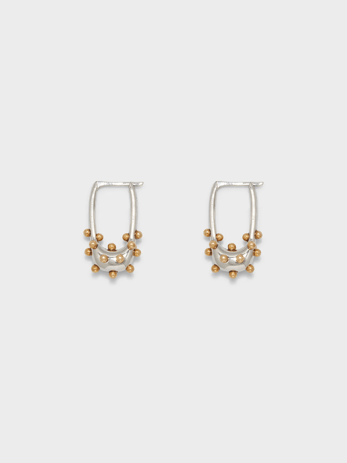 Aeyde Elijah Palladium and 18kt Gold-Plated Hoop Earrings
