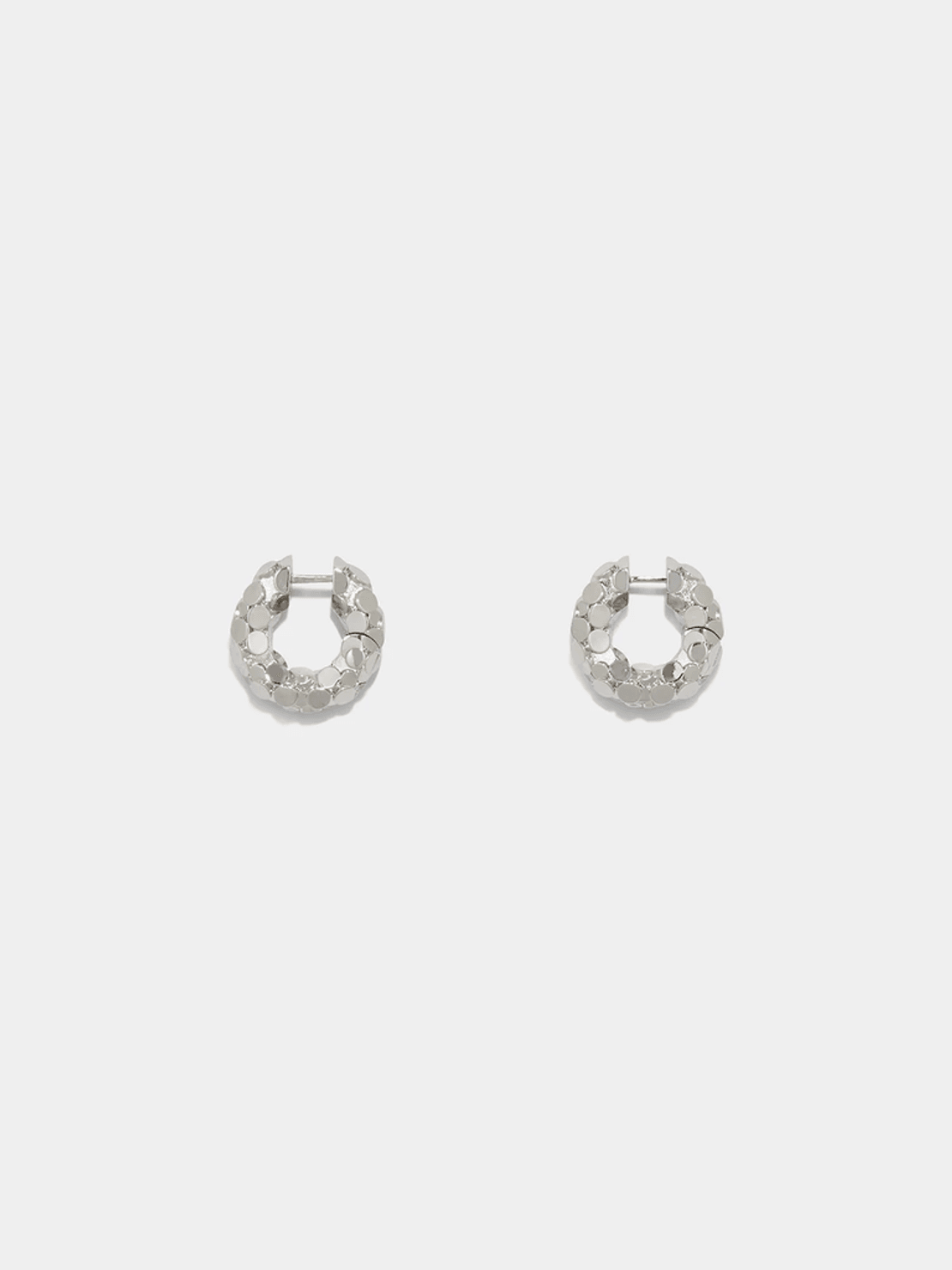 Aeyde Cooper Medium Palladium-Plated Hoop Earrings