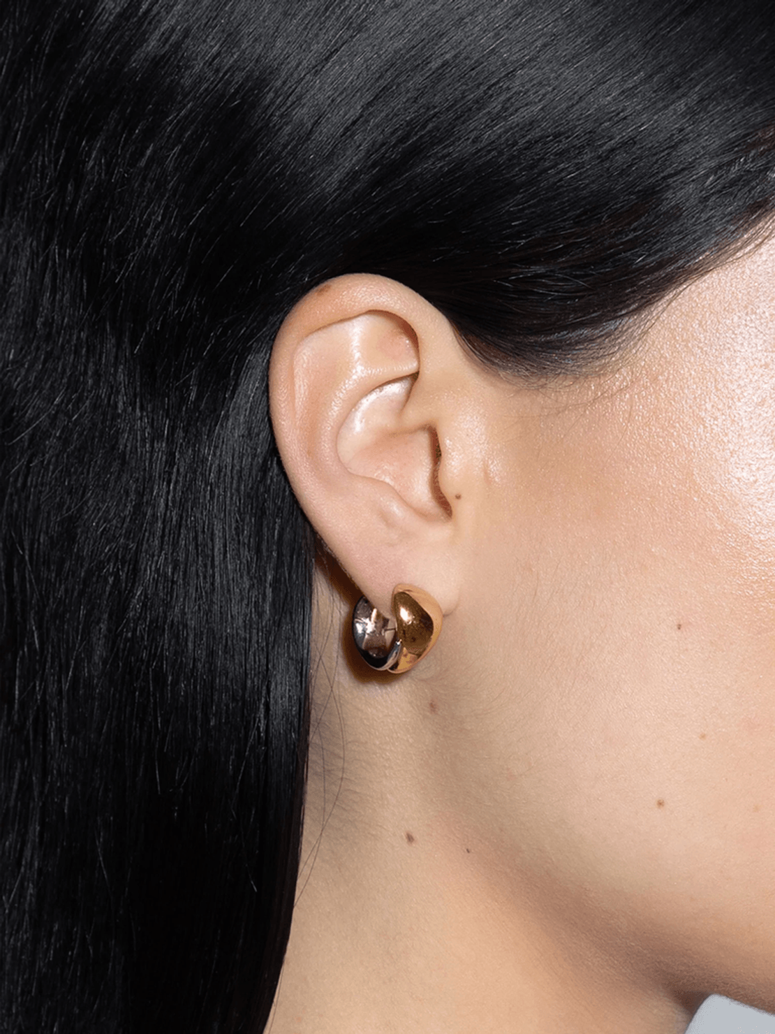 Aeyde Junior Small 18kt Gold and Palladium-Plated Earrings