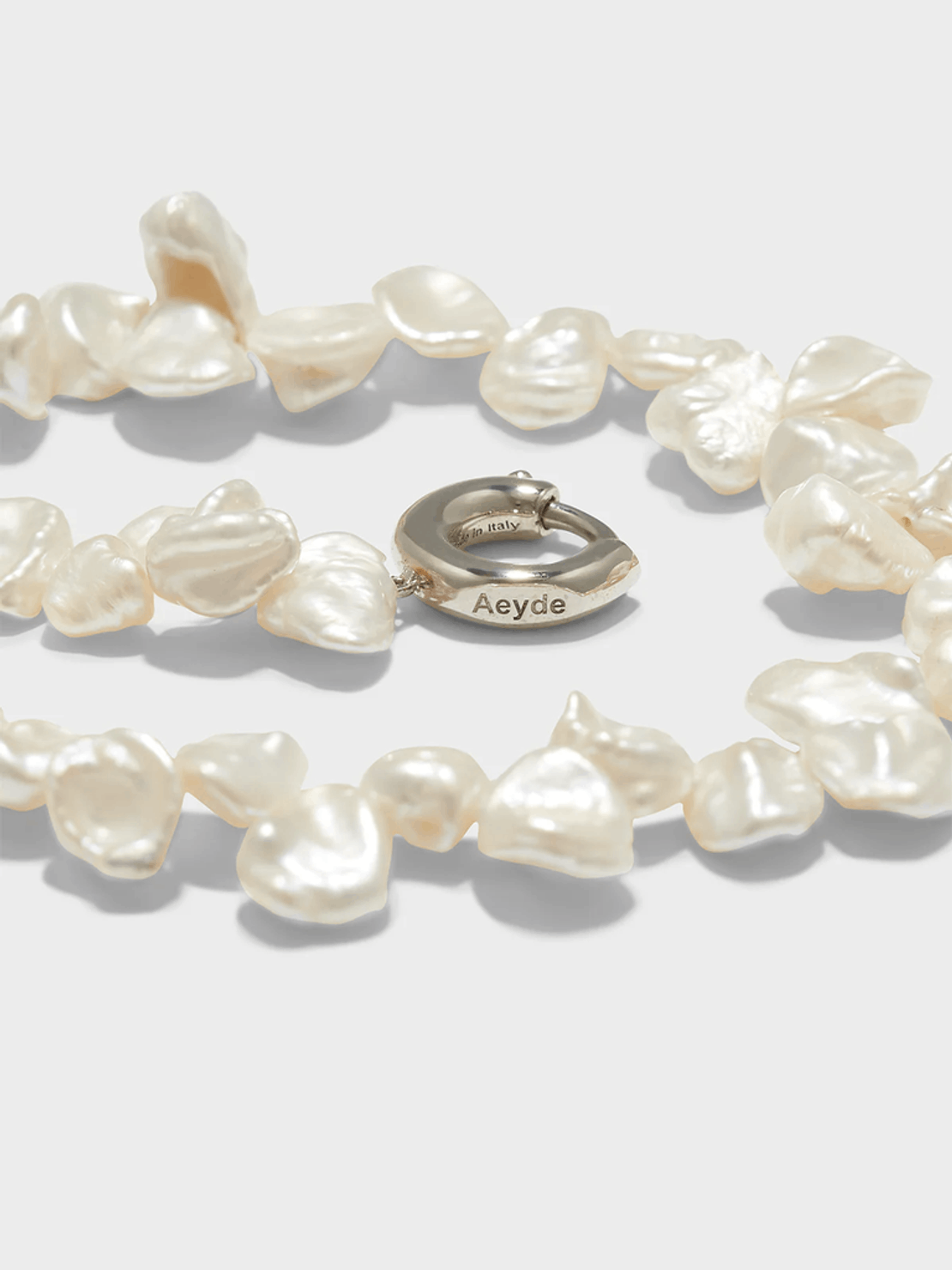 Aeyde Joss Pearl and Palladium-Plated Necklace