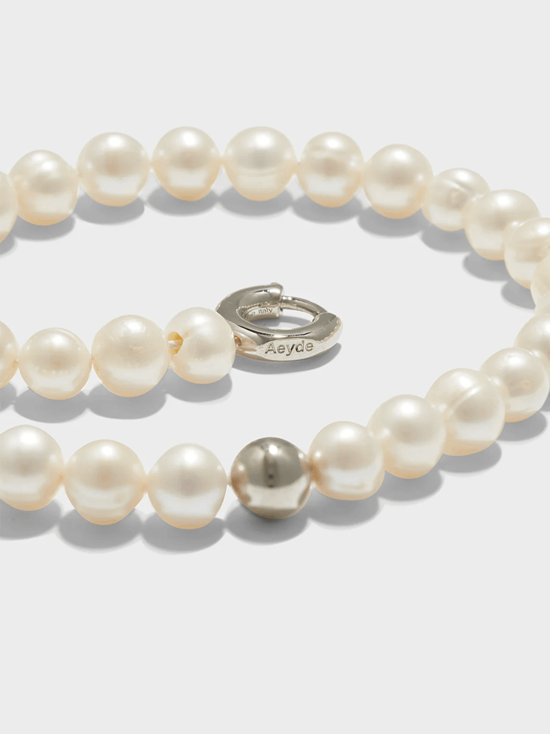 Aeyde Sarin Pearl and Palladium-Plated Necklace