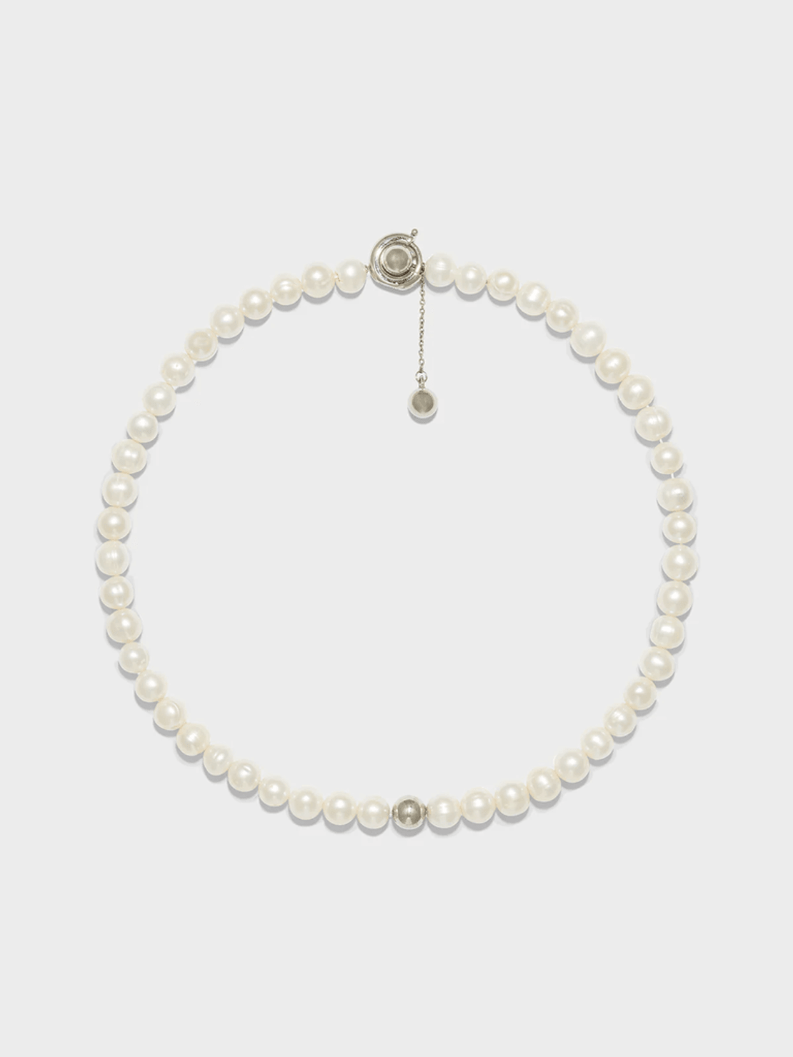 Aeyde Sarin Pearl and Palladium-Plated Necklace
